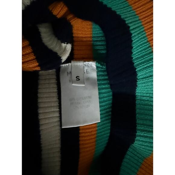 Monse Multicolor Striped One-Shoulder Dress - Picture 12 of 14